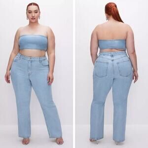 Zara x Good American 90s Jeans Size 22 x 32" Relaxed Baggy Flat Tummy Tech NEW